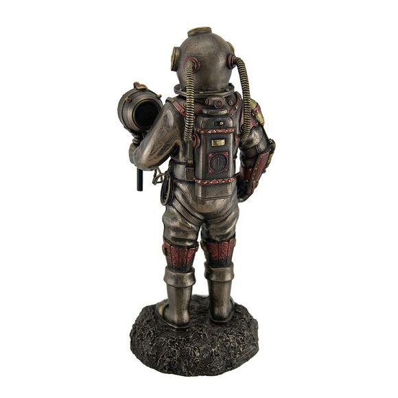 Steampunk Skeleton In Diving Suit Statue